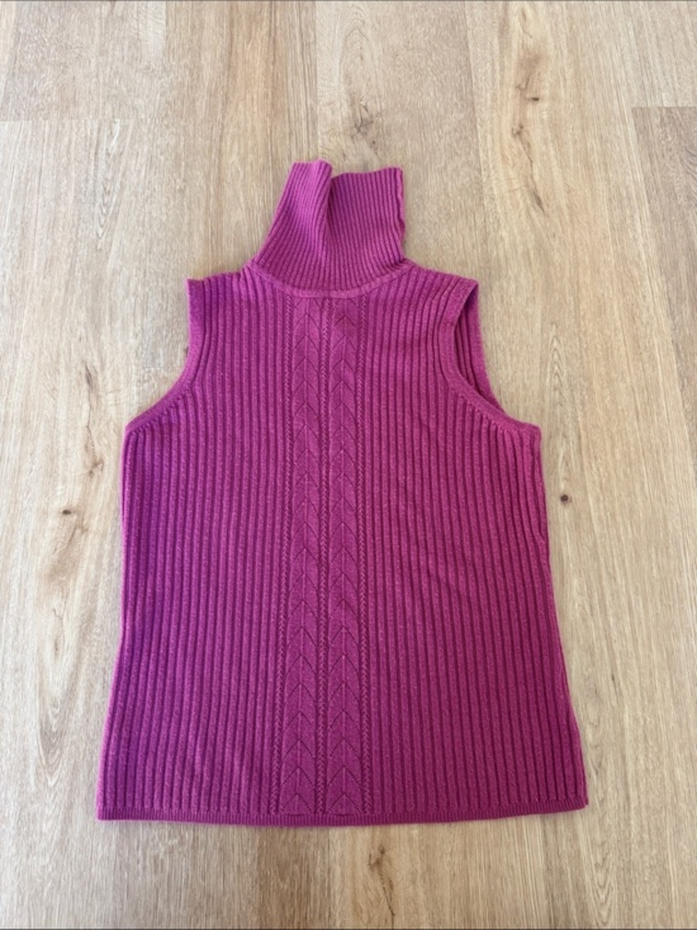 Requirements Sleeveless Ribbed Turtleneck Sweater
